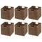 mDesign Woven Hyacinth Home Storage Basket Cube Furniture, 6 Pack